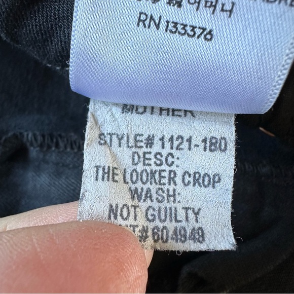 Mother Jeans The Looker Crop Not Guilty Black Skinny Jeans - Picture 8 of 10